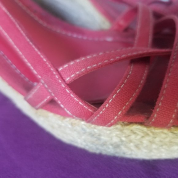 2for30! Coral Wedge Espadrilles - Picture 6 of 7